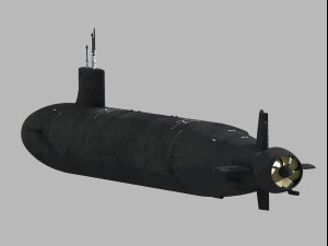 Okręt podwodny klasy Virginia Model 3D