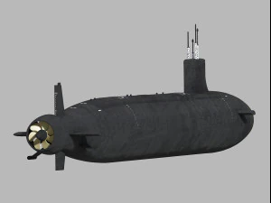 Okręt podwodny klasy Virginia Model 3D