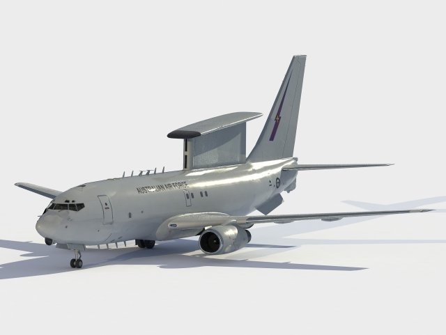 Boeing E-7A Wedgtail 3D Model .c4d .max .obj .3ds .fbx .lwo .lw .lws
