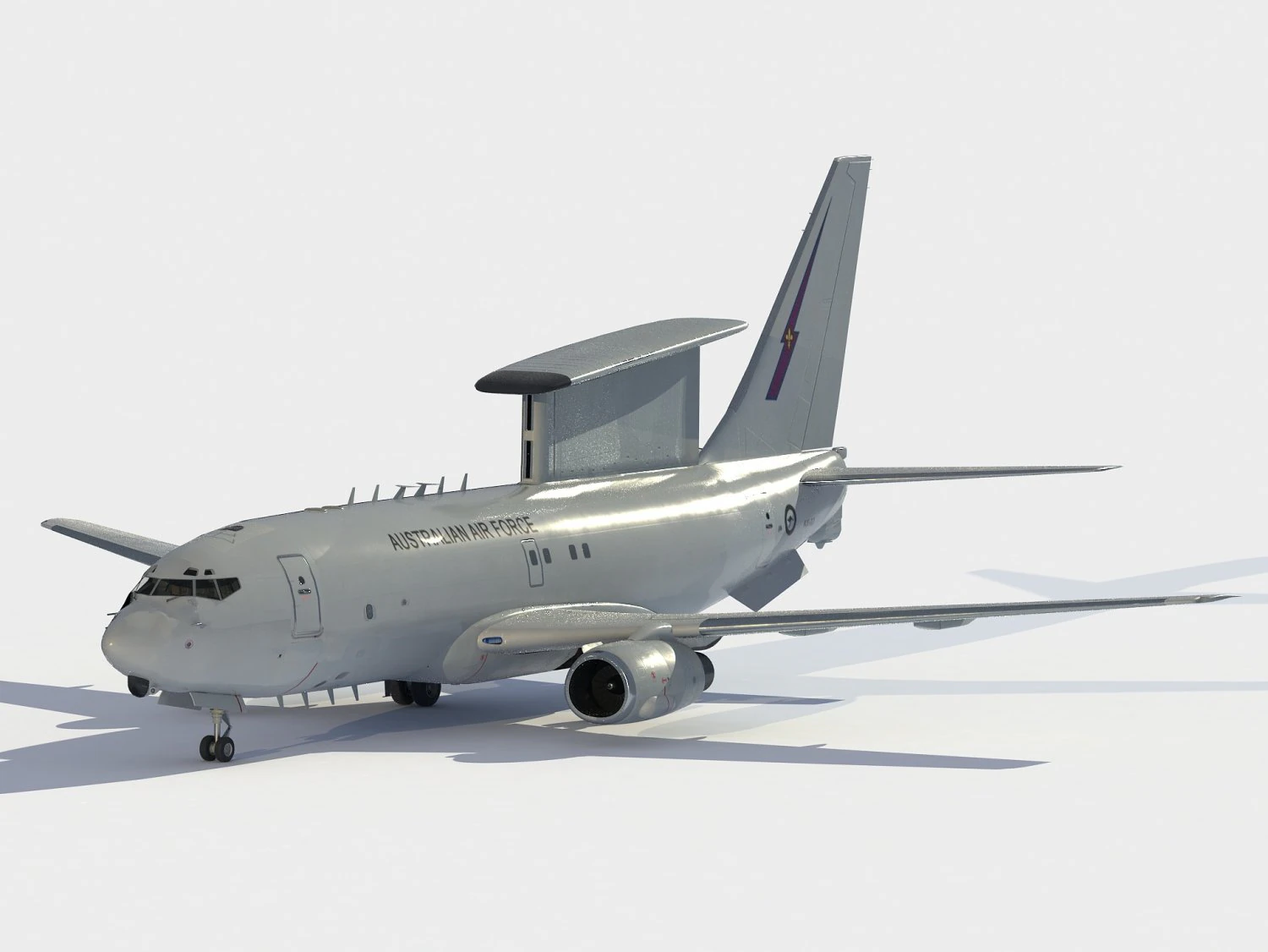 Boeing E-7A Wedgtail 3D Model .c4d .max .obj .3ds .fbx .stl .blend 