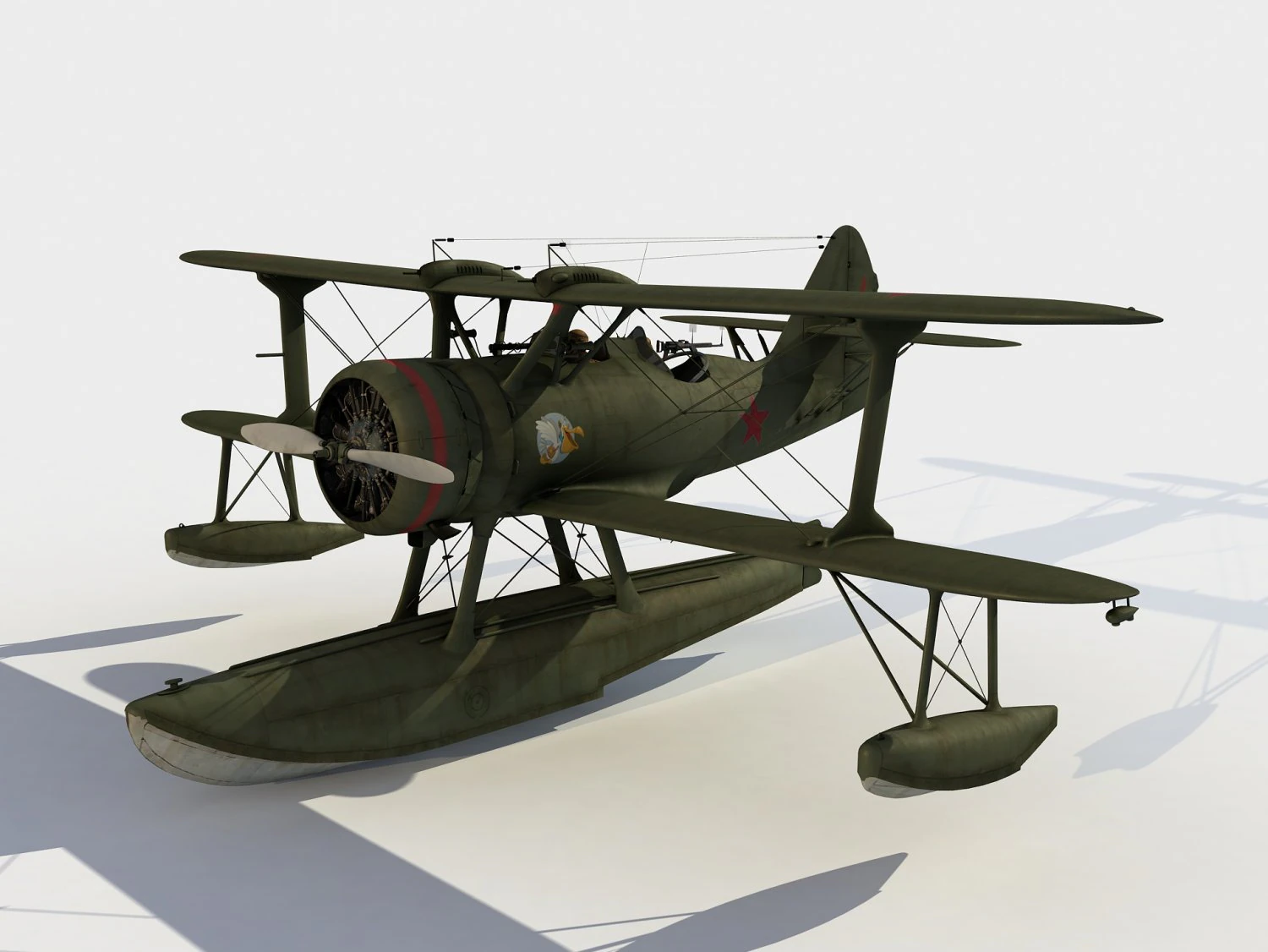 Beriev Be-2 3D Model .c4d .max .obj .3ds .fbx .stl .blend 