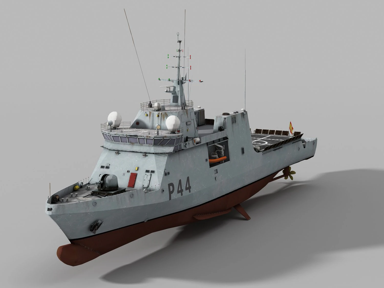 P44 Rayo BAM class patrol vessel 3D Model .c4d .max .obj .3ds .fbx .stl .blend 
