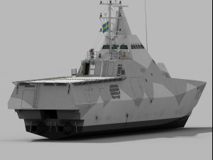 Visby Class Corvette Model 3D