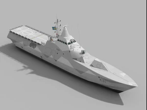 Visby Class Corvette 3D Model