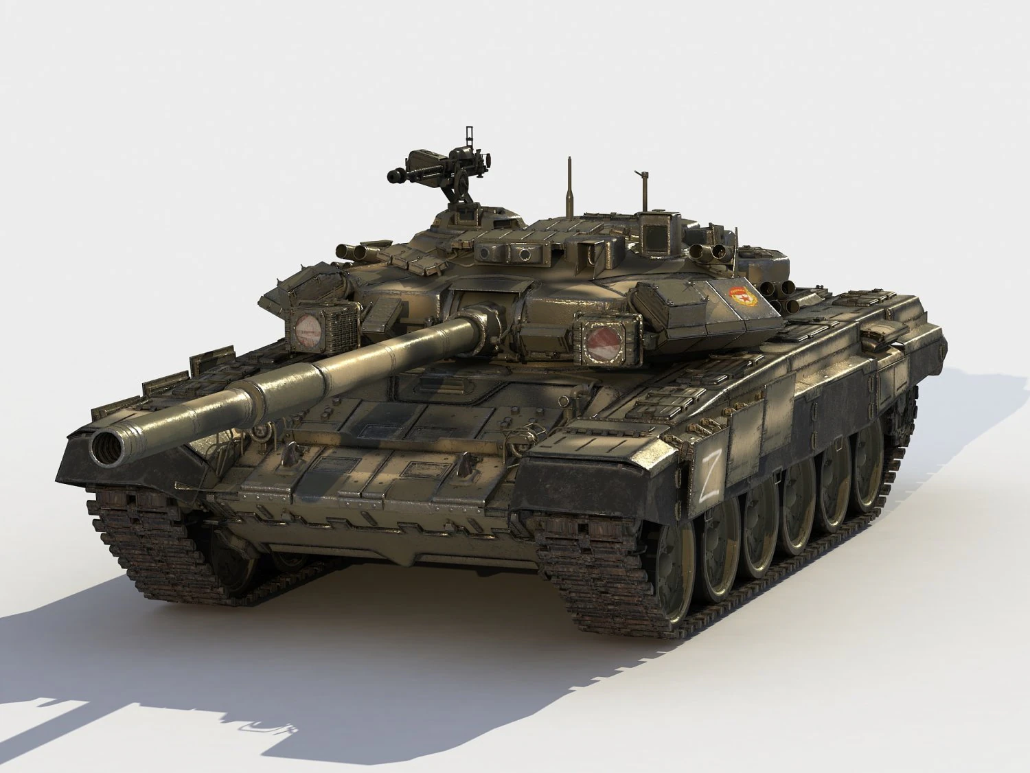 T-90 A russian tank 3D Model .c4d .max .obj .3ds .fbx .stl .blend