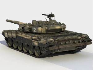 T-90 A russian tank 3D Model
