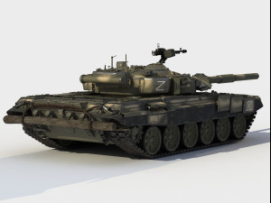 T-90 A russian tank Modello 3D