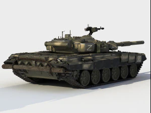 T-90 A russian tank 3D Model