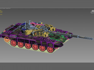 T-90 A russian tank Modello 3D