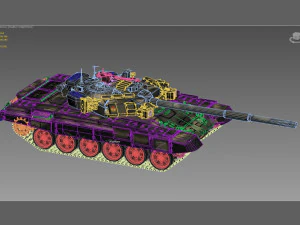 T-90 A russian tank 3D Model