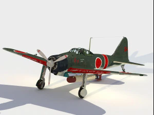 Mitsubishi A6M Zero Modelo 3D