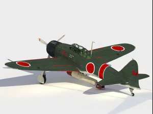 Mitsubishi A6MZero Modello 3D