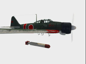 Mitsubishi A6MZero Modello 3D