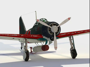 Mitsubishi A6MZero Modello 3D