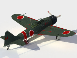 Mitsubishi A6M Zero 3D मॉडल
