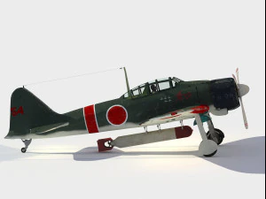 Mitsubishi A6MZero Modello 3D
