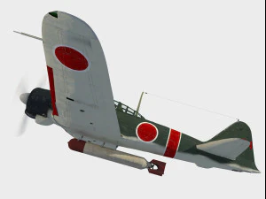Mitsubishi A6MZero Modello 3D