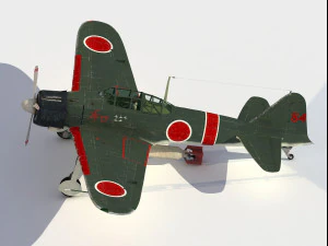 Mitsubishi A6MZero Modello 3D