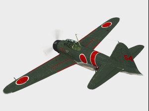 Mitsubishi A6M Zero 3D मॉडल