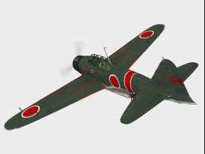 Mitsubishi A6MZero Modello 3D
