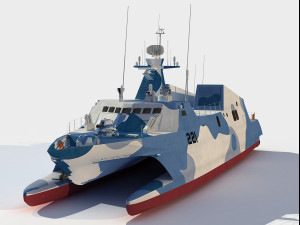 Type 22 Houbei class missile boat Model 3D
