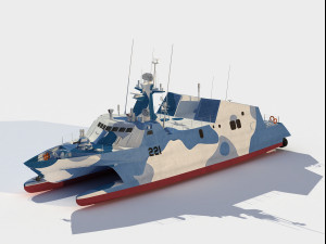 Type 22 Houbei class missile boat Modelo 3D