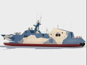Type 22 Houbei class missile boat 3D Model