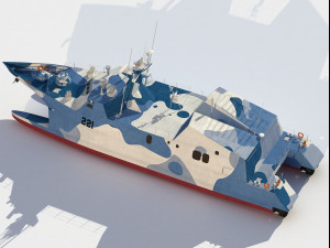 Type 22 Houbei class missile boat Modelo 3D