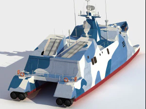 Type 22 Houbei class missile boat 3D Model