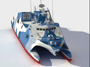 Type 22 Houbei class missile boat 3D Model