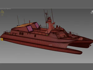 Type 22 Houbei class missile boat 3D Model