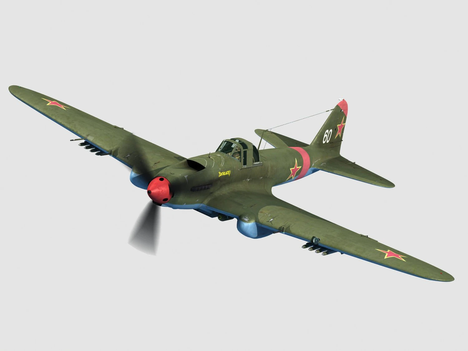 Ilyushin il-2 Sturmovik monoposto Modello 3D .c4d .max .obj .3ds .fbx .stl .blend 