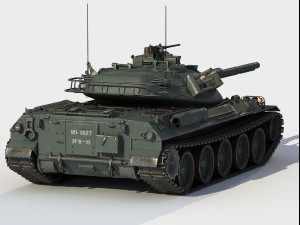 Type 74 tank 3D Model
