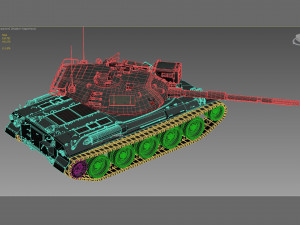 Type 74 tank 3D Model