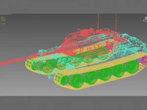 Type 74-tank 3D Model
