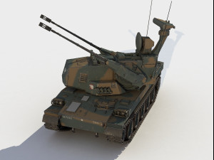 Type 87 self-propelled anti-aircraft gunner 3D Model