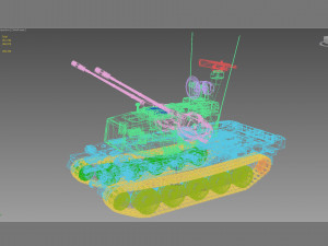 Type 87 self-propelled anti-aircraft gunner 3D Model