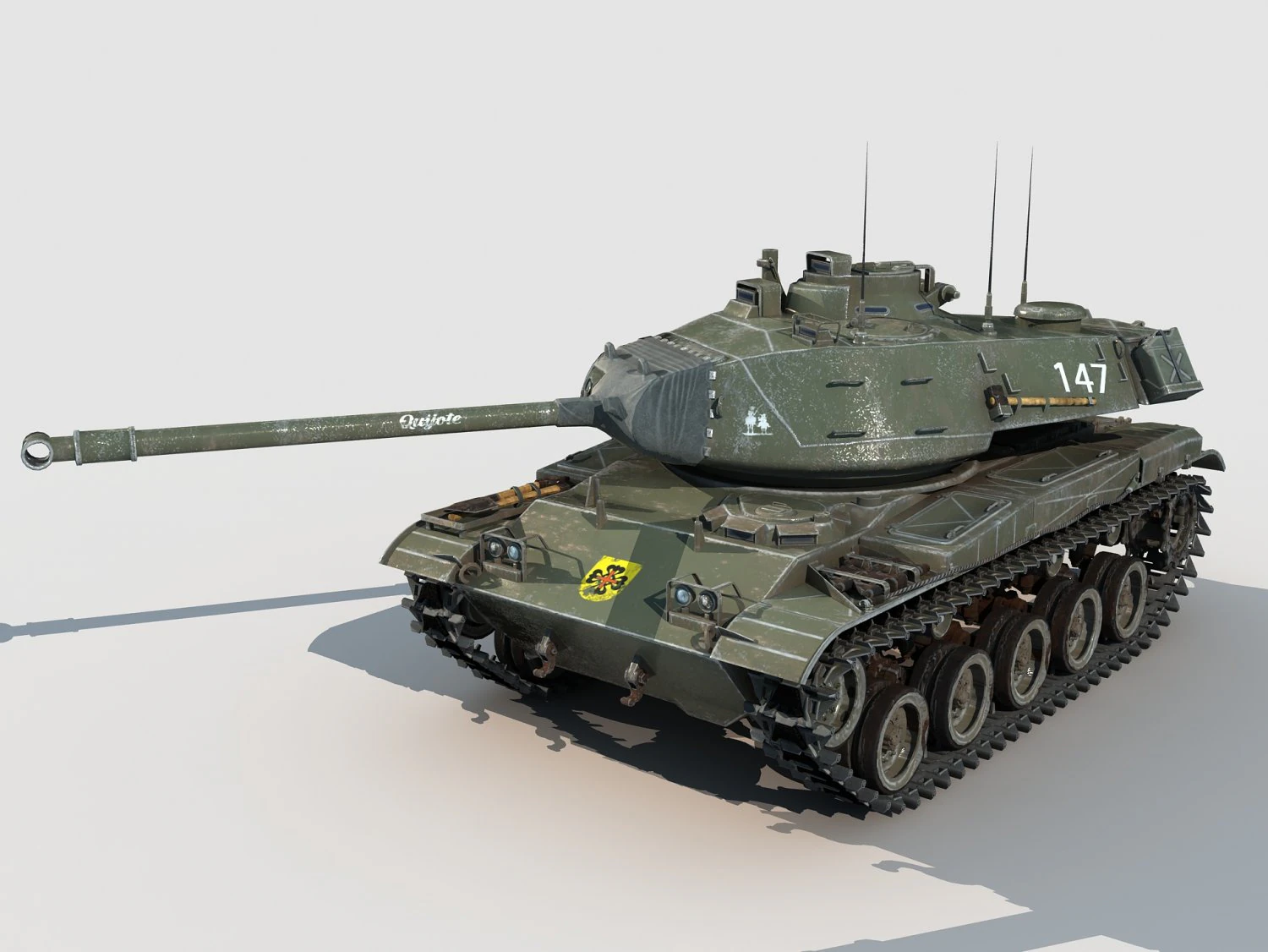 M-41 Walker Bulldog 3D Model .c4d .max .obj .3ds .fbx .stl .blend
