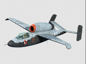 Heinkel He 162 Volksjager Modello 3D