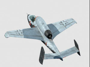 Heinkel He 162 Volksjager Modello 3D