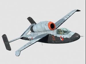 Heinkel He 162 Volksjager Modello 3D
