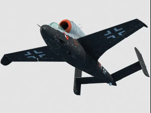 Heinkel He 162 Volksjager Modello 3D