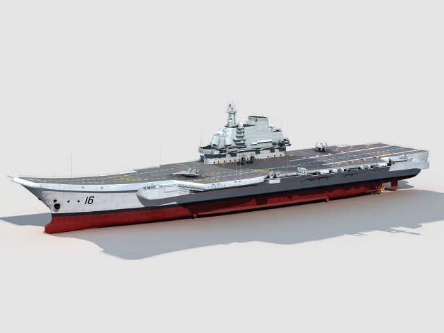 CV-16 Liaoning 3D Модель .c4d .max .obj .3ds .fbx .stl .blend 
