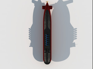 Type 094 Jin Class Submarine Modèle 3D