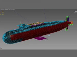Type 094 Jin Class Submarine 3D Model