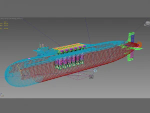 Type 094 Jin Class Submarine 3D Model