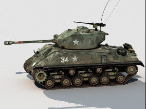 M-4A3E8 Sherman Easy Eight 3D Model