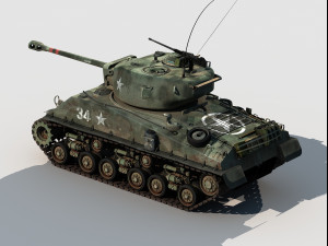 M-4A3E8 Sherman Easy Eight 3D Model