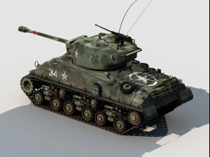M-4A3E8 Sherman Easy Eight 3D Model