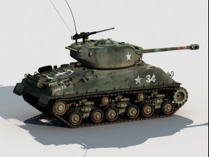 M-4A3E8 Sherman Easy Eight 3D Model